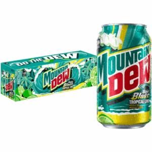 Mountain Dew Soda Pop, Baja Blast, 12 fl oz Cans, 12 Pack