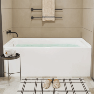 60 Inch Acrylic Rectangular Alcove Soaking Bathtub