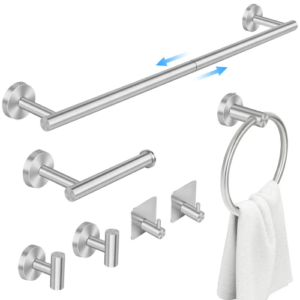 PHANCIR 7 Pcs Hardware Set for Bathroom, Stainless Steel